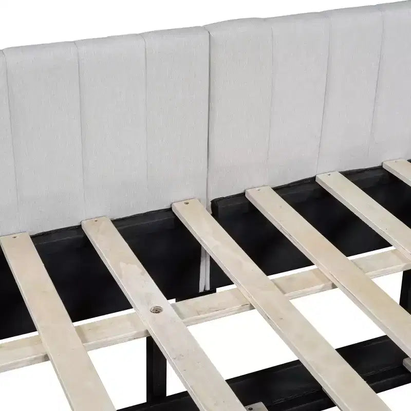 Whisen Daybed Imbottito Matrimoniale con Letto Estraibile e Struttura Divano Letto