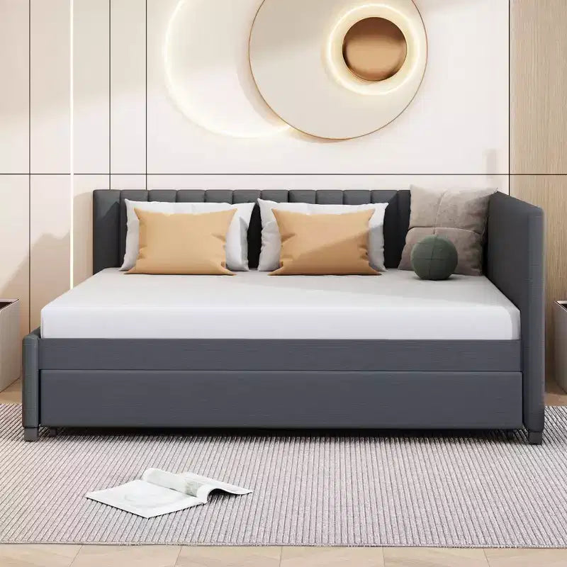 Whisen Daybed Imbottito Matrimoniale con Letto Estraibile e Struttura Divano Letto