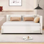 Whisen Daybed Imbottito Matrimoniale con Letto Estraibile e Struttura Divano Letto