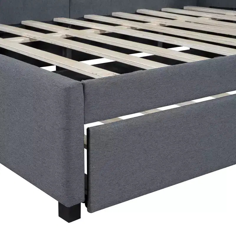 Whisen Daybed Imbottito Matrimoniale con Letto Estraibile e Struttura Divano Letto