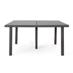 GDFStudio Fiona 64 Tavolo da Pranzo Quadrato per Esterni in Rattan Intrecciato con Struttura in Ferro
