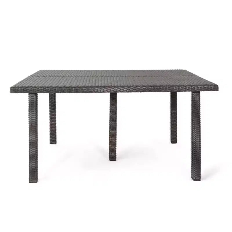 GDFStudio Fiona 64 Tavolo da Pranzo Quadrato per Esterni in Rattan Intrecciato con Struttura in Ferro