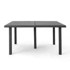 GDFStudio Fiona 64 Tavolo da Pranzo Quadrato per Esterni in Rattan Intrecciato con Struttura in Ferro