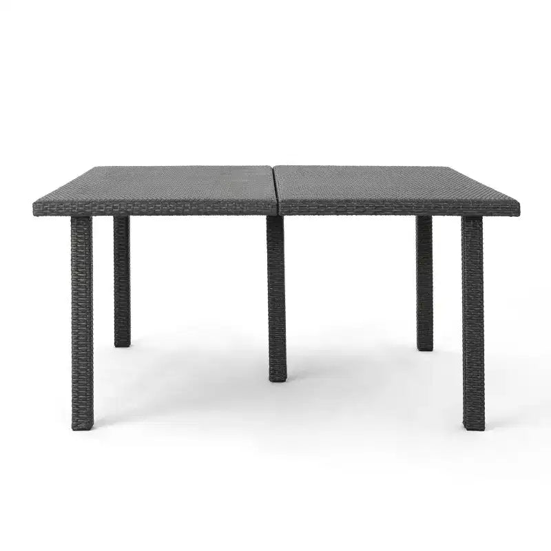 GDFStudio Fiona 64 Tavolo da Pranzo Quadrato per Esterni in Rattan Intrecciato con Struttura in Ferro