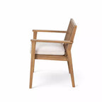 Christopher Knight Home Anivia - Set da pranzo rustico da 7 pezzi per patio, in legno di acacia, con cuscini
