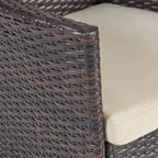 Set da pranzo quadrato Christopher Knight Home Aristo da esterno in vimini, 9 pezzi
