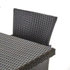 Set da pranzo quadrato Christopher Knight Home Aristo da esterno in vimini, 9 pezzi