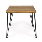Tavolo da pranzo quadrato GDFStudio Allen da esterno 32,5 in legno di acacia e metallo