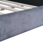 Letto a giorno imbottito Merax Full Size a forma di casetta con strisce LED