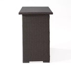Tavolino Bar da Esterno in Vimini con 3 Ripiani GDFStudio Emmons