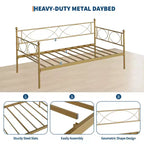 Daybed doppio GustoWave, con supporto a doghe in acciaio