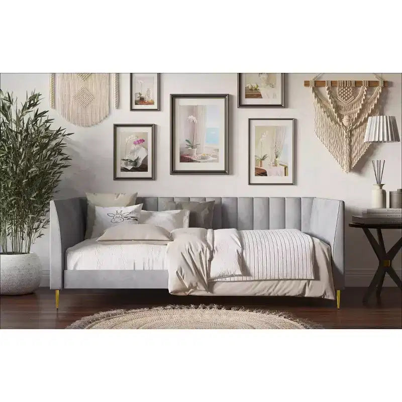 Home Design Maidste Letto a giorno imbottito singolo