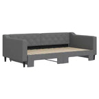 vidaXL Letto a giorno con letto estraibile - Grigio scuro