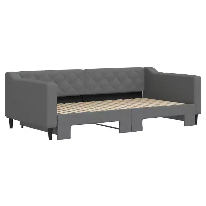 vidaXL Letto a giorno con letto estraibile - Grigio scuro