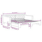vidaXL Letto a giorno con letto estraibile - Grigio scuro