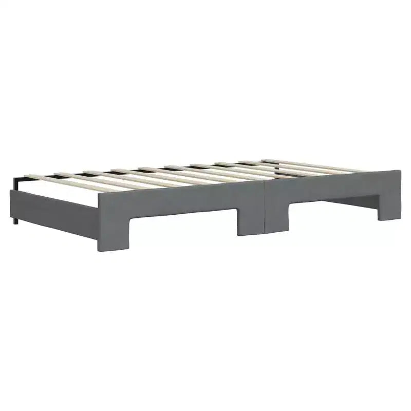 vidaXL Letto a giorno con letto estraibile - Grigio scuro