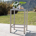 GDFStudio Crested Bay Outdoor Aluminum and Wicker 43 Height Bar Table