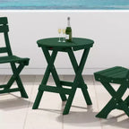 WestinTrends Malibu HDPE Tavolo da Pranzo Rotondo Pieghevole da Esterno da 24,5 Pollici