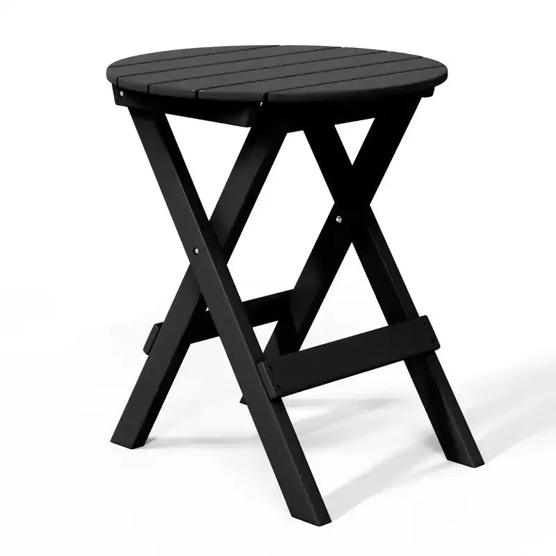 WestinTrends Malibu HDPE Tavolo da Pranzo Rotondo Pieghevole da Esterno da 24,5 Pollici