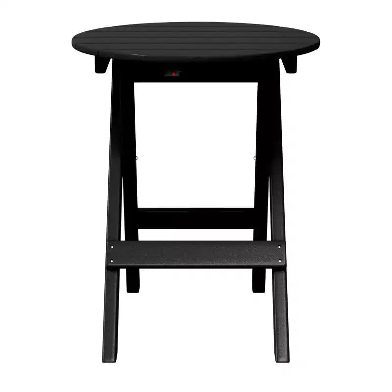 WestinTrends Malibu HDPE Outdoor 24.5 Inch Round Portable Folding Patio Dining Table