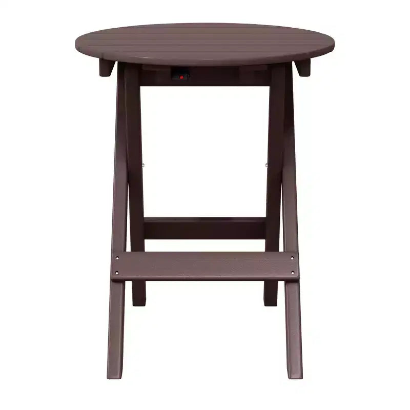 WestinTrends Malibu HDPE Tavolo da Pranzo Rotondo Pieghevole da Esterno da 24,5 Pollici