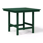 WestinTrends Ashore Tavolo da pranzo quadrato da esterno in HDPE da 36 pollici con foro per ombrellone