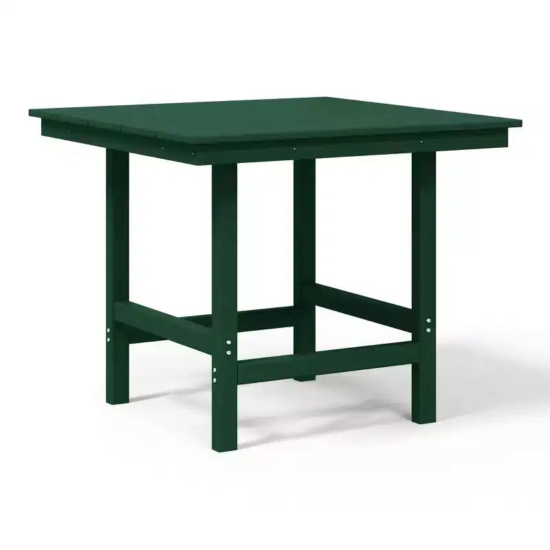 WestinTrends Ashore Tavolo da pranzo quadrato da esterno in HDPE da 36 pollici con foro per ombrellone