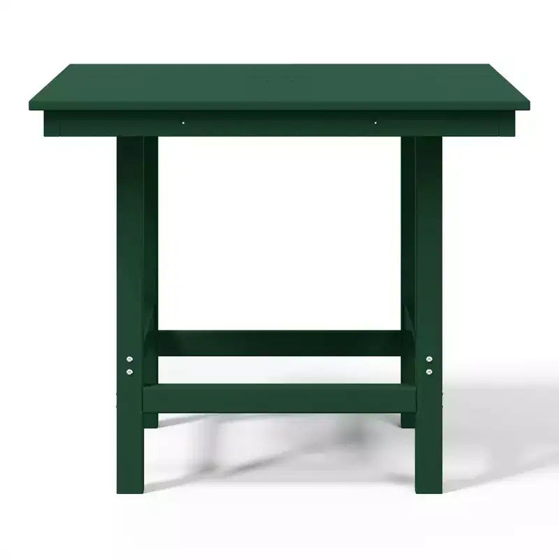WestinTrends Ashore Tavolo da pranzo quadrato da esterno in HDPE da 36 pollici con foro per ombrellone