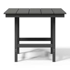 WestinTrends Ashore Tavolo da pranzo quadrato da esterno in HDPE da 36 pollici con foro per ombrellone