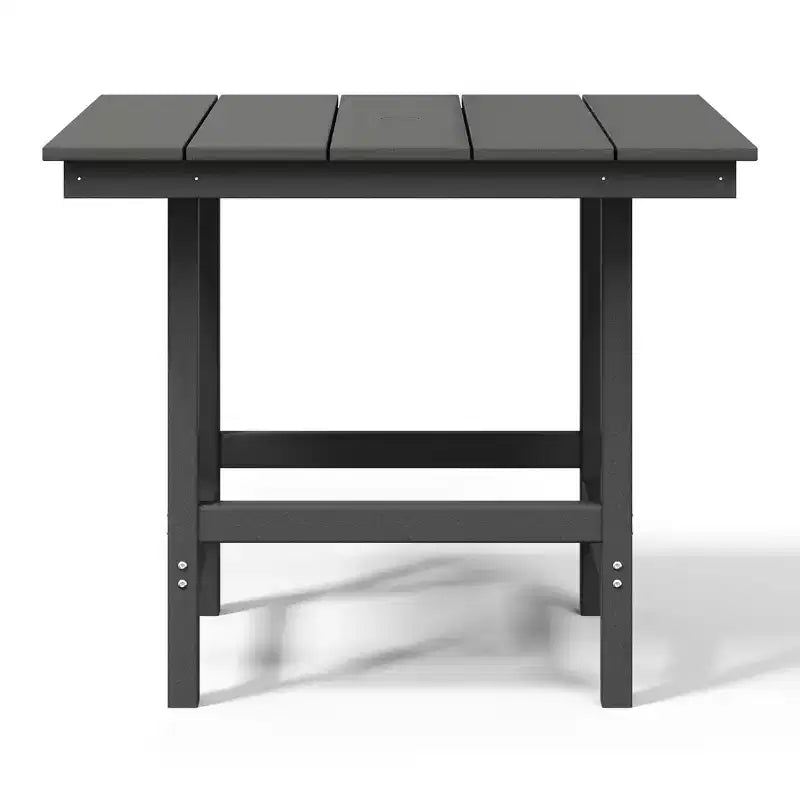 WestinTrends Ashore Tavolo da pranzo quadrato da esterno in HDPE da 36 pollici con foro per ombrellone