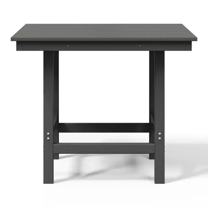 WestinTrends Ashore Tavolo da pranzo quadrato da esterno in HDPE da 36 pollici con foro per ombrellone