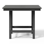 WestinTrends Ashore Tavolo da pranzo quadrato da esterno in HDPE da 36 pollici con foro per ombrellone