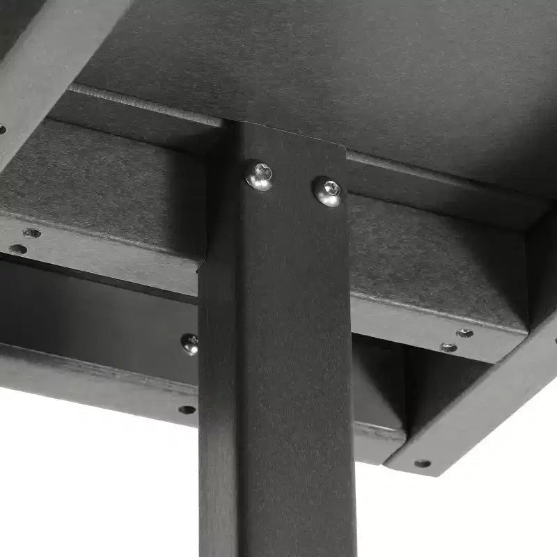 WestinTrends Ashore Tavolo da pranzo quadrato da esterno in HDPE da 36 pollici con foro per ombrellone