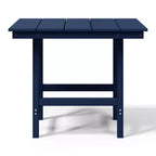 WestinTrends Ashore Tavolo da pranzo quadrato da esterno in HDPE da 36 pollici con foro per ombrellone