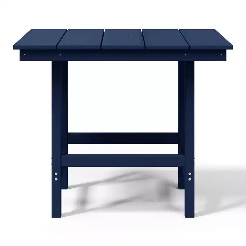 WestinTrends Ashore Tavolo da pranzo quadrato da esterno in HDPE da 36 pollici con foro per ombrellone