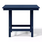 WestinTrends Ashore Tavolo da pranzo quadrato da esterno in HDPE da 36 pollici con foro per ombrellone
