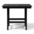 WestinTrends Ashore Tavolo da pranzo quadrato da esterno in HDPE da 36 pollici con foro per ombrellone