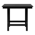 WestinTrends Ashore Outdoor HDPE 36 Square Patio Dining Table with Umbrella Hole