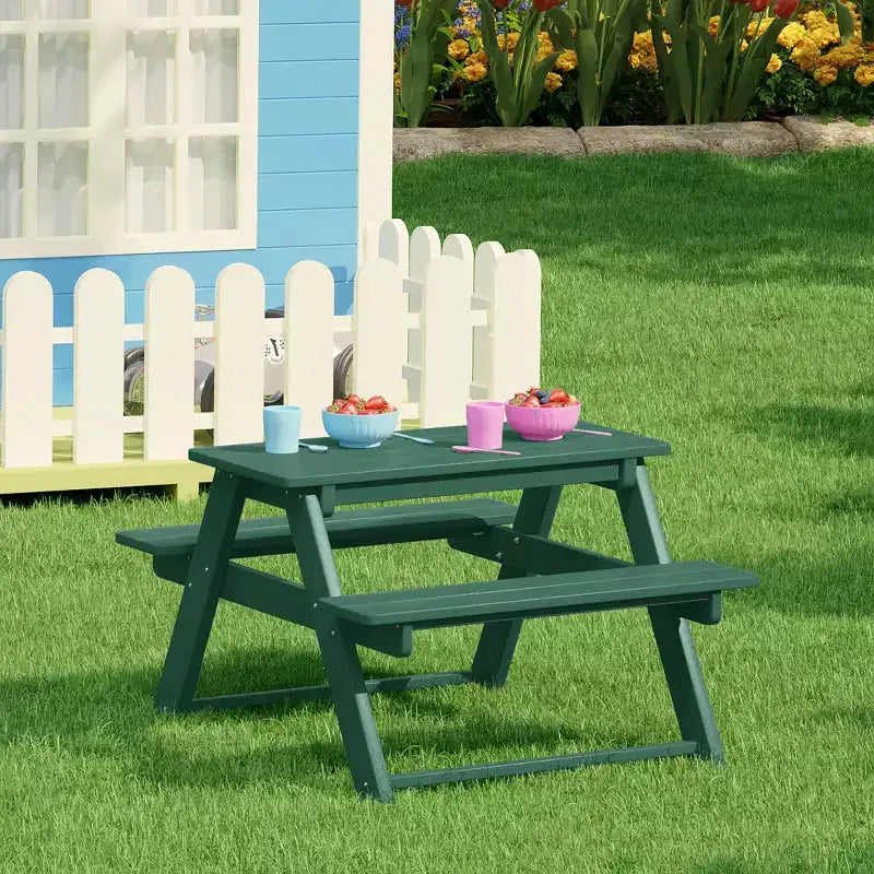 WestinTrends Malibu Tavolo da Picnic per Bambini in Plastica HDPE da Esterno