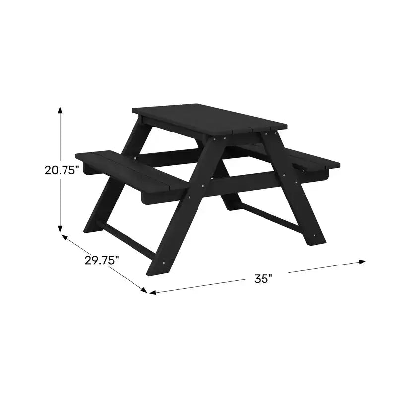 WestinTrends Malibu Tavolo da Picnic per Bambini in Plastica HDPE da Esterno