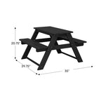 WestinTrends Malibu Tavolo da Picnic per Bambini in Plastica HDPE da Esterno