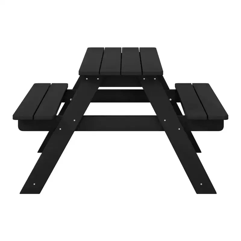 WestinTrends Malibu Outdoor Patio Kids HDPE Plastic Picnic Bench Table