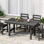 WestinTrends Ashore Tavolo da pranzo rettangolare da esterno moderno in HDPE da 168 cm per 6 persone