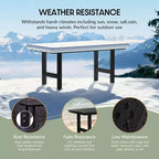 WestinTrends Ashore Tavolo da pranzo rettangolare da esterno moderno in HDPE da 168 cm per 6 persone