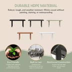 WestinTrends Ashore Tavolo da pranzo rettangolare da esterno moderno in HDPE da 168 cm per 6 persone