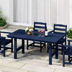 WestinTrends Ashore Tavolo da pranzo rettangolare da esterno moderno in HDPE da 168 cm per 6 persone