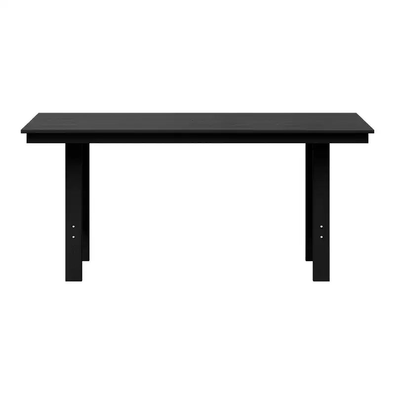 WestinTrends Ashore Tavolo da pranzo rettangolare da esterno moderno in HDPE da 168 cm per 6 persone