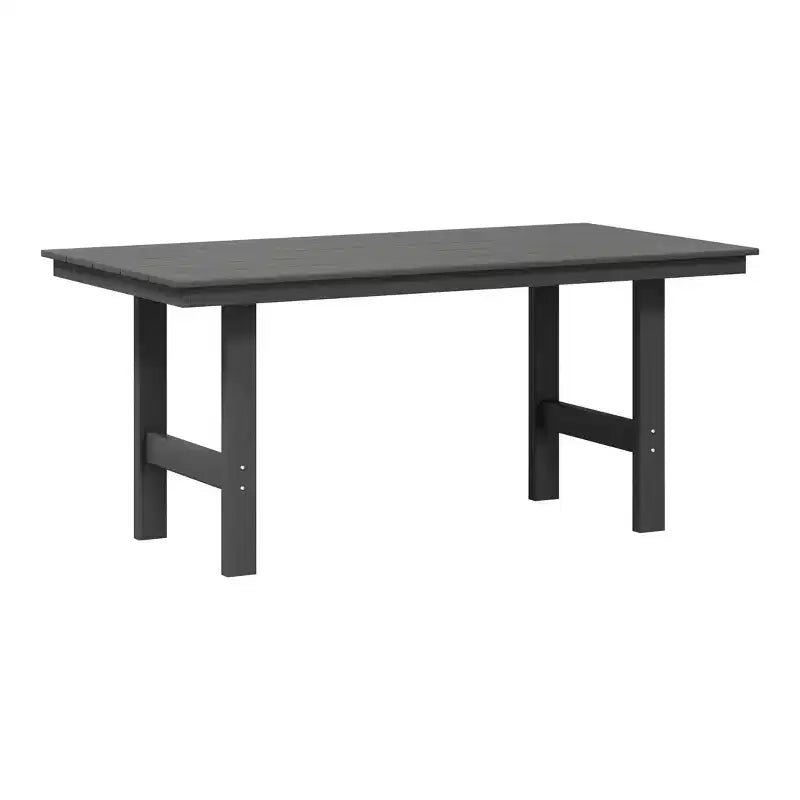 WestinTrends Ashore Tavolo da pranzo rettangolare da esterno moderno in HDPE da 168 cm per 6 persone