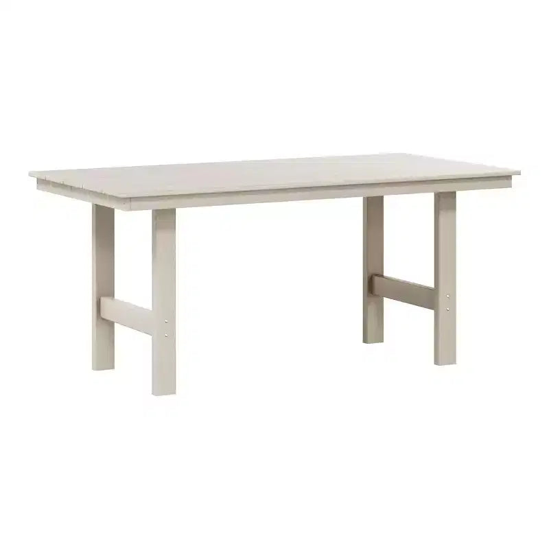 WestinTrends Ashore Tavolo da pranzo rettangolare da esterno moderno in HDPE da 168 cm per 6 persone