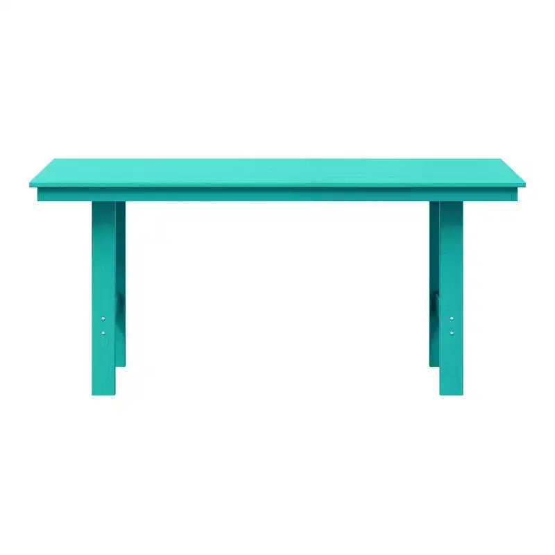 WestinTrends Ashore Tavolo da pranzo rettangolare da esterno moderno in HDPE da 168 cm per 6 persone